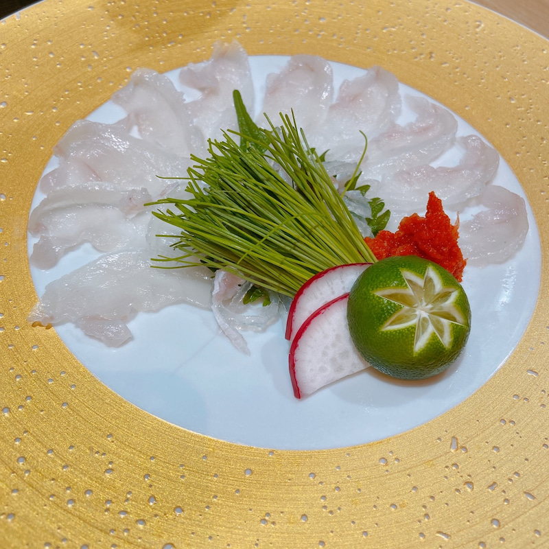 My favorite Fugu Sashimi, the Tessa, Kitaro Sushi