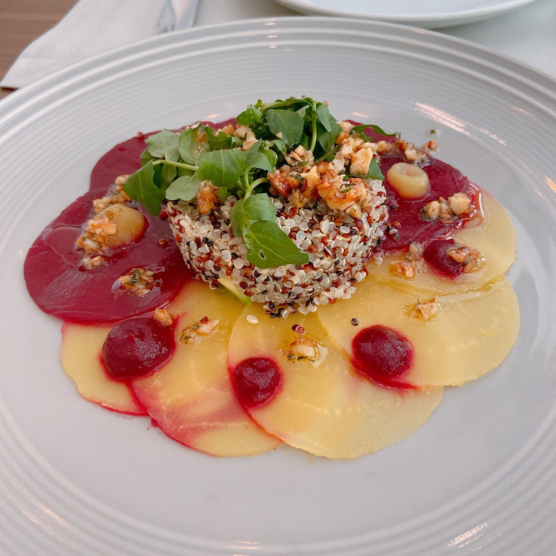  Beet and quinoa salad. The Verandah - Riverside restaurant at Mandarin Oriental Bangkok