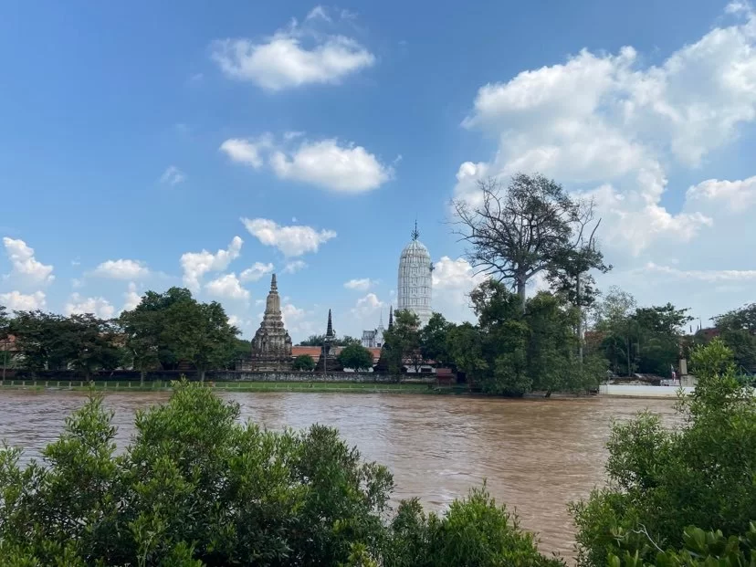 Wat Phuttaisawan temple from sala ayutthaya