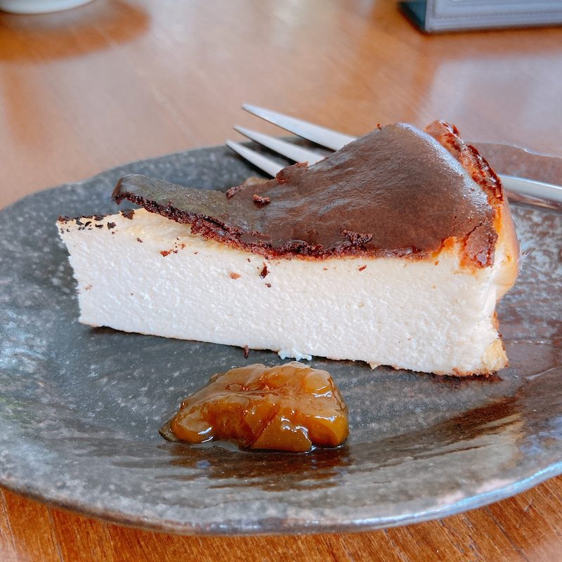 Cheese cake-ish cake made from the Sake lees