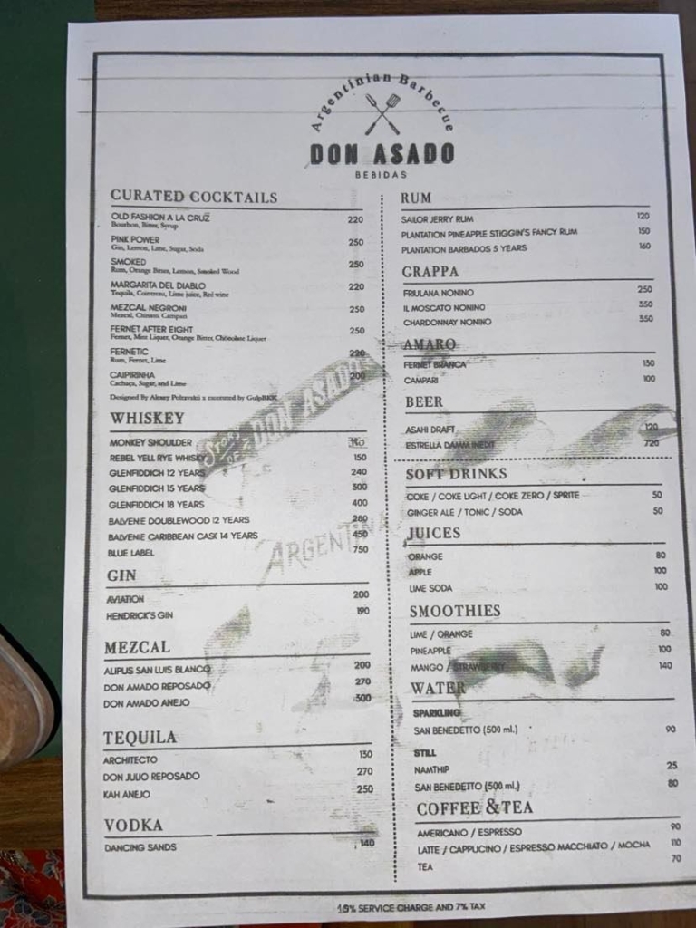 Don Asado, Argentina restaurant at Yenakart Soi 2, Sathorn